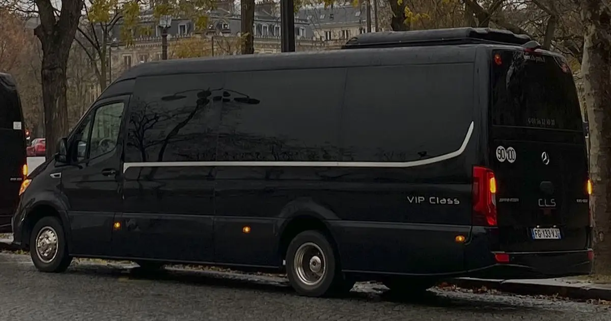 A 16 seater Mercedes Sprinter minibus in Enschede