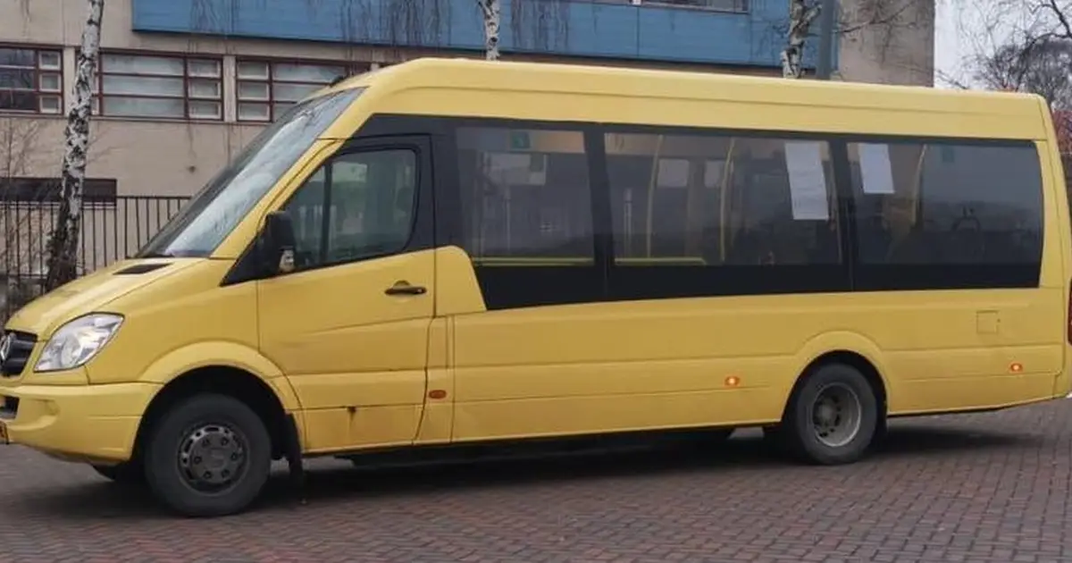A 15 seater Mercedes Sprinter minibus in Haarlem