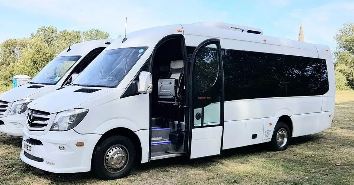 A 20 seater Mercedes Sprinter minibus in Darlington