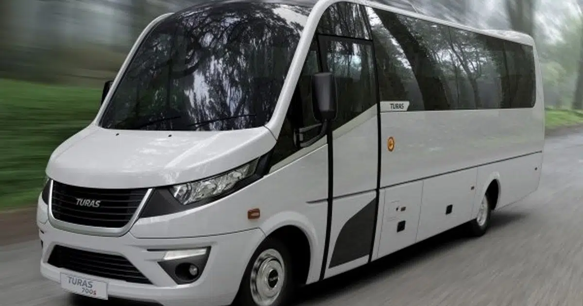 A 34 seater midibus Turas Sprinter in Norwich