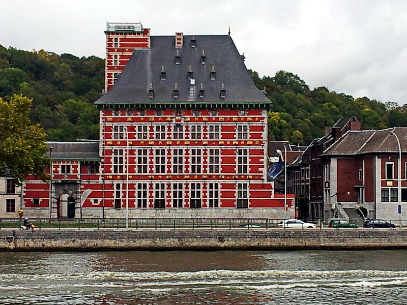 Liège, Belgium. View accross the river Meuse of Museum Grand Curtius.