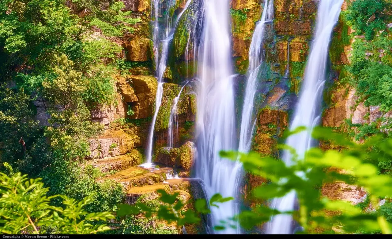 Beautiful view of the canyon waterfall of Rio Verde