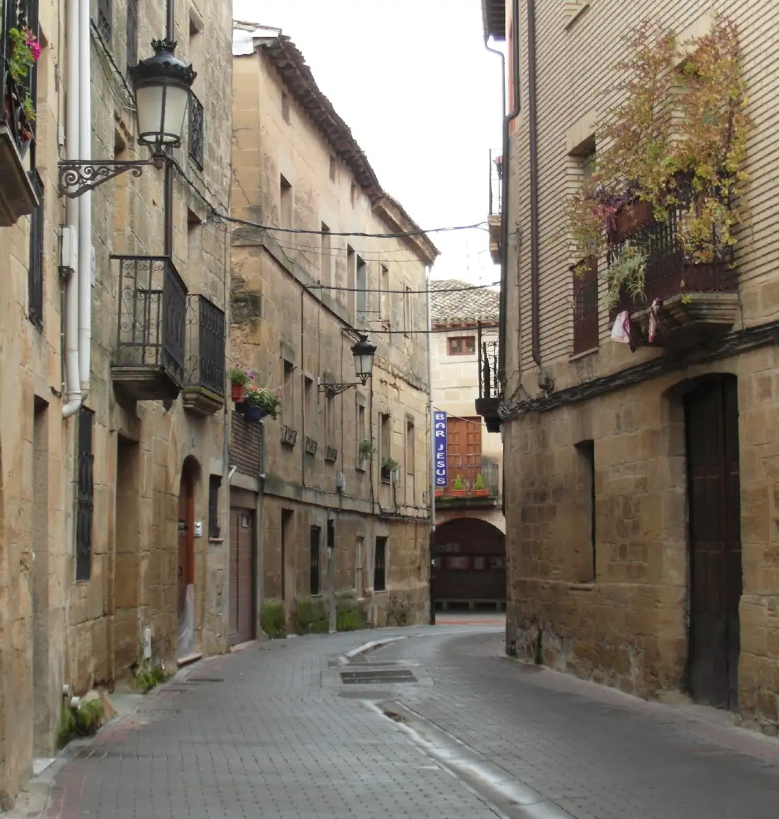 Casas solariegas y angostas callejuelas en San Asensio 