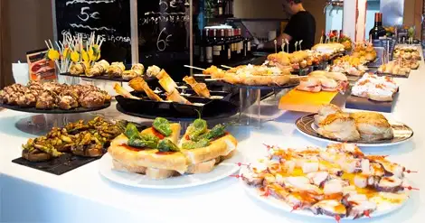 Delicious pintxos menu at Bar Charly