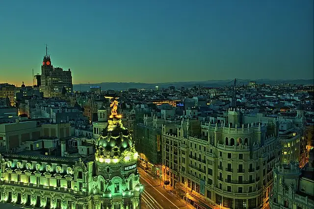 Gran Vía (Madrid)-Vista desde la terraza del Círculo de Bellas Artes