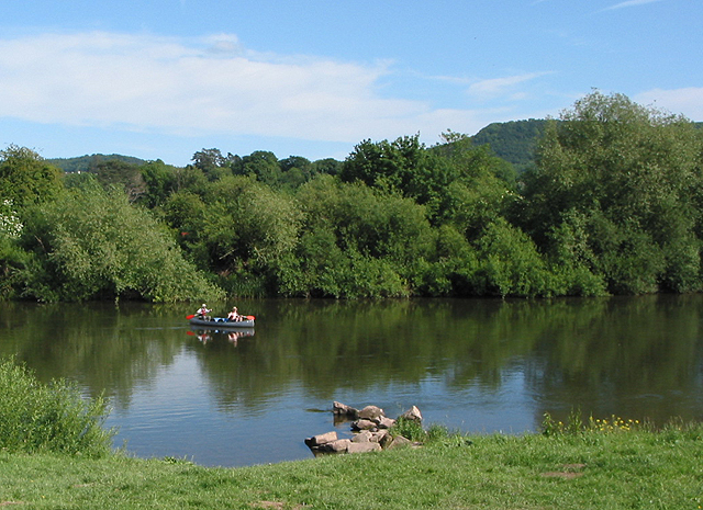 River Wye at Wilton Bridge Perfect weather for hiring a canoe