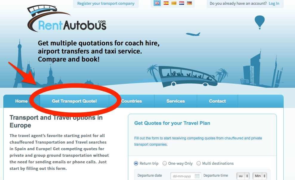 How to request a transport quote