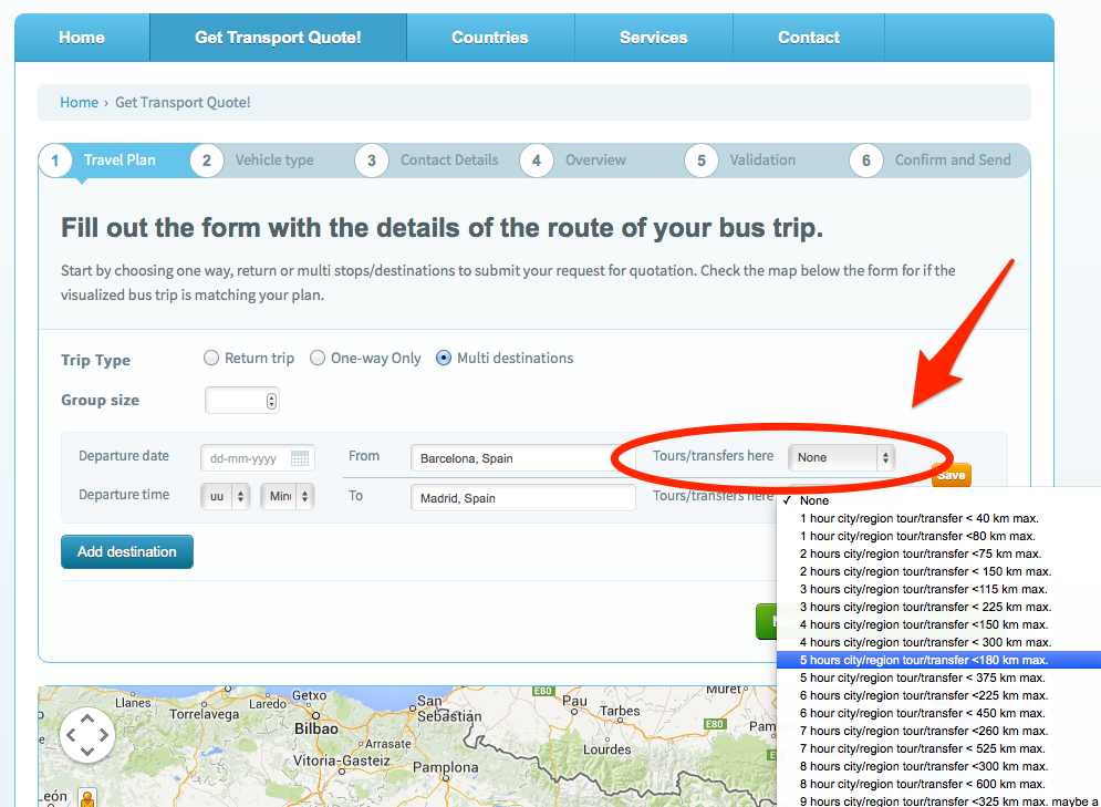 How to add a tour or transfer to your travel plan