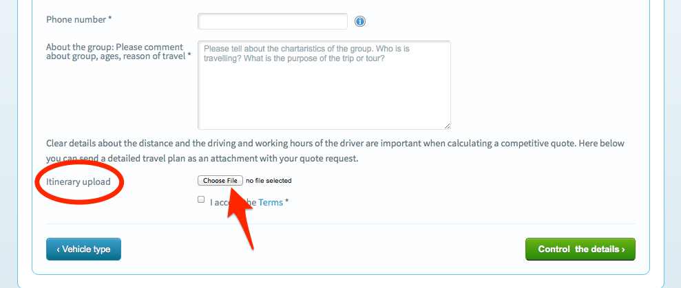 How to upload an itinerary to your travel plan