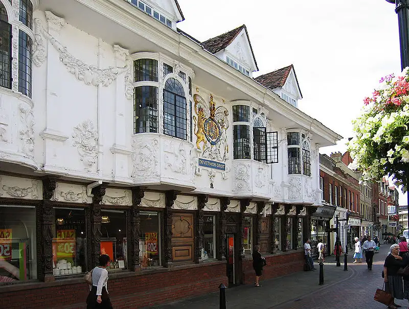 Ancient House is decorated with a particularly fine example of pargeting.