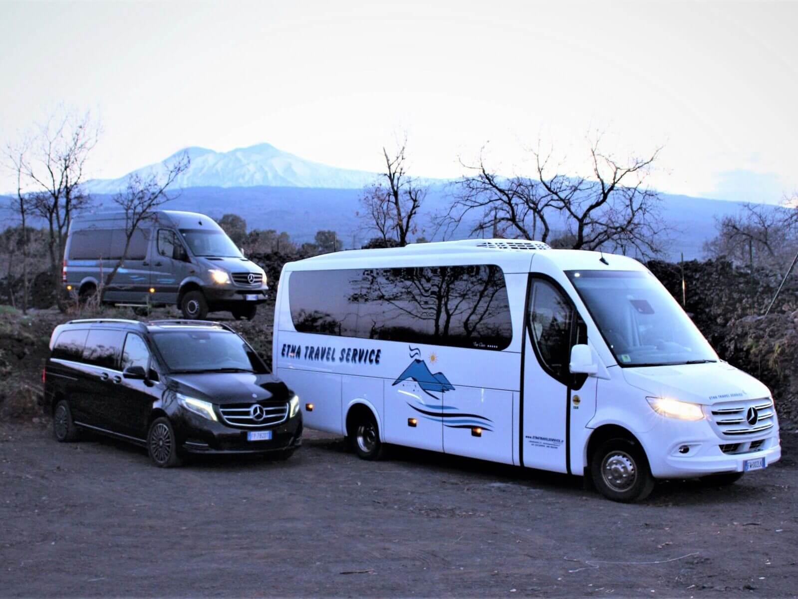 Hire a 7 seater Minivan (mercedes classe V 2018) from Etna Travel Service snc in linguaglossa 