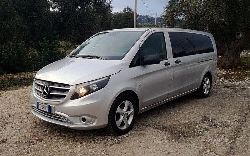 Rent a 7 seater Minivan (Mercedes  Vito Turner 2016) from ROMA AUTONOLEGGI SAS from OSTUNI 